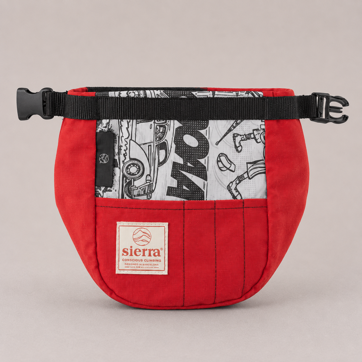 Solid Bucket Chalk Bag COMIC B/W